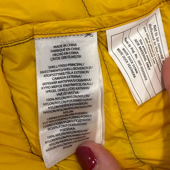 Polo Ralph Lauren puffy vest, camo with yellow lining. Packable. Sz L. Like new! - Picture 5 of 10